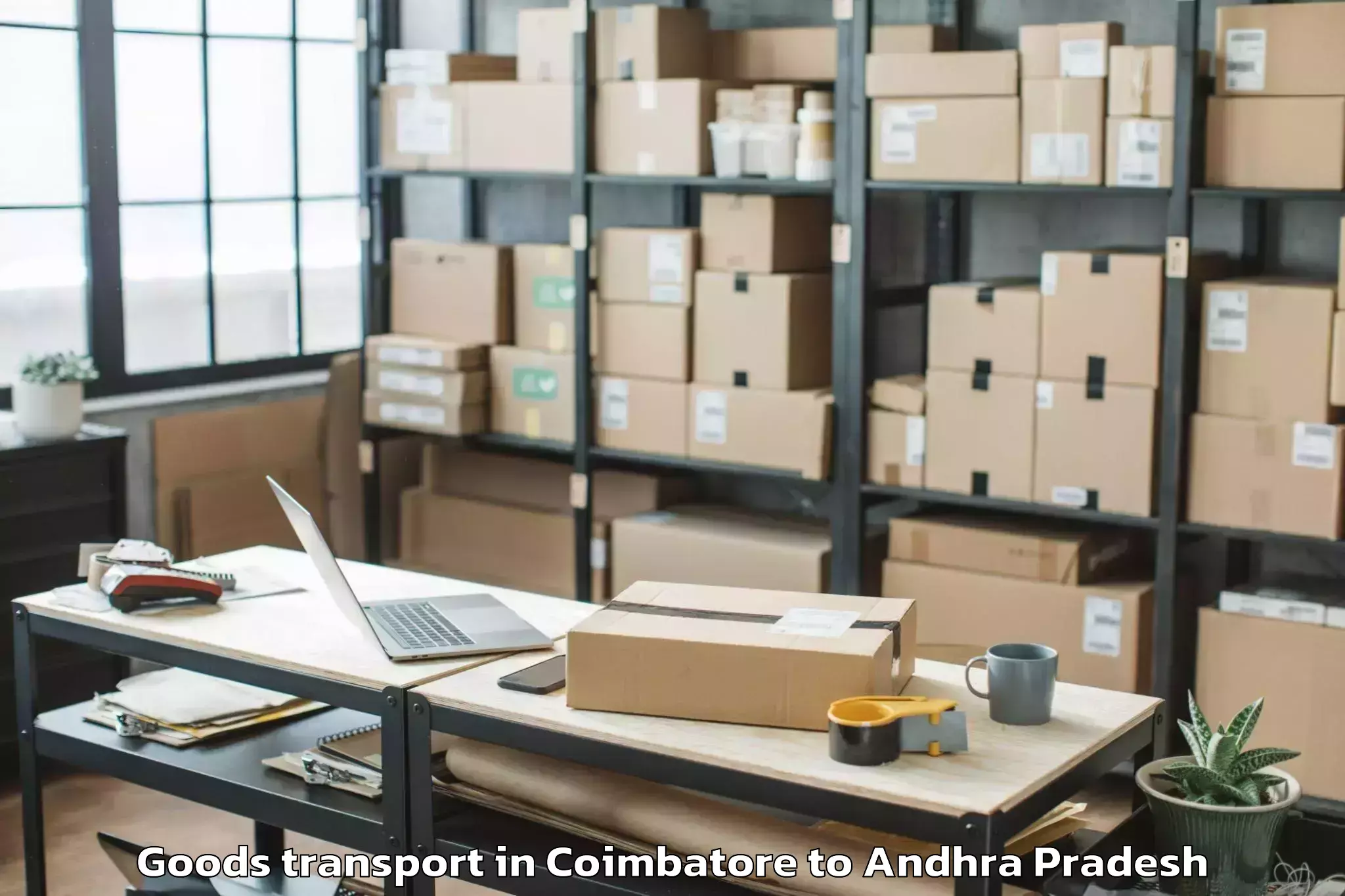 Top Coimbatore to Visakhapatnam Airport Vtz Goods Transport Available